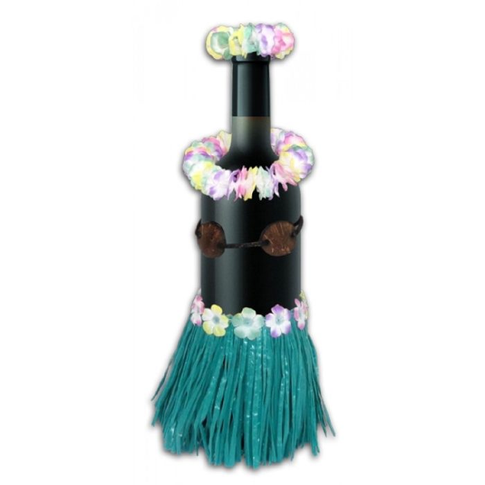 Wijn outfit hula rok met coconut top groen