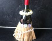 Wijn outfit hula rok met coconut top - natuurlijke rok